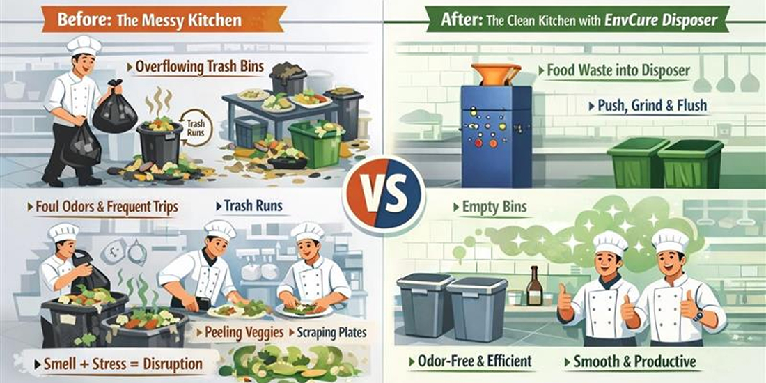 Commercial food waste crusher