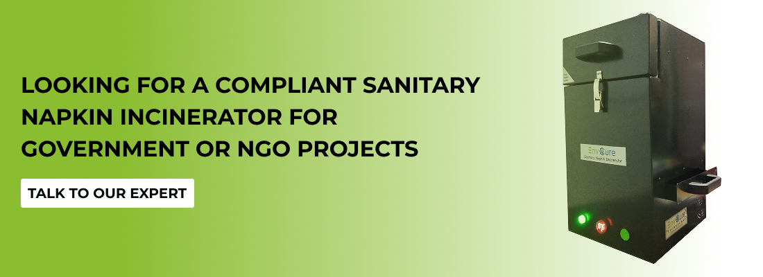 Sanitary napkin burner